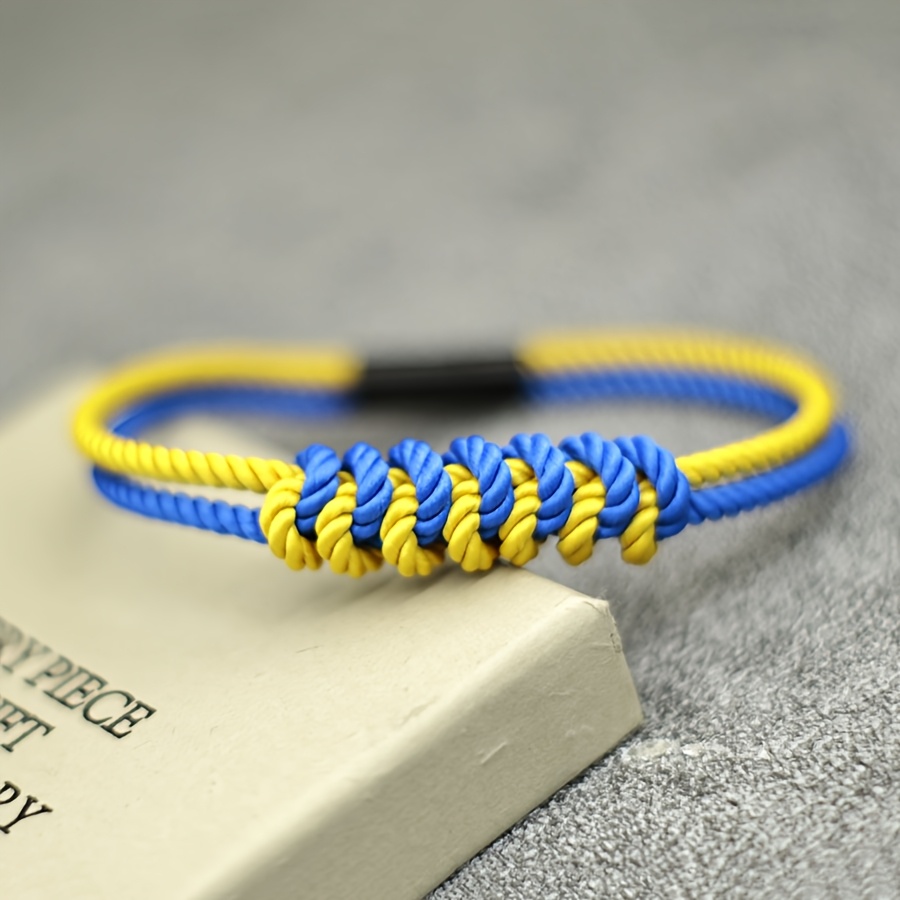 Two-Tone Dragon-Patterned Braided Bracelet for Casual Wear